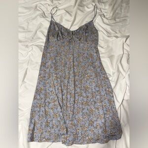 Floral Blue and White Dress